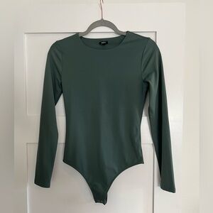 Express Green Long Sleeve Bodysuit